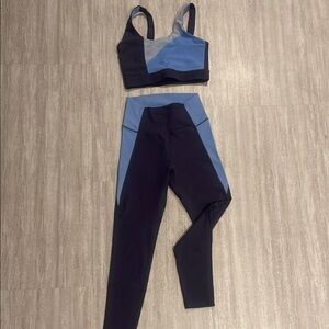 Wilo Blue Colorblock Activewear Set